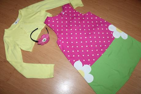 Kvetinkove satky a celenka gymboree a bolerko h&m, 122–134