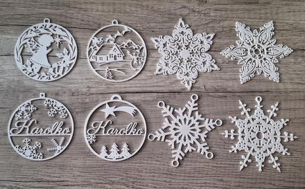 Ozdoby na stromček aj s menom,