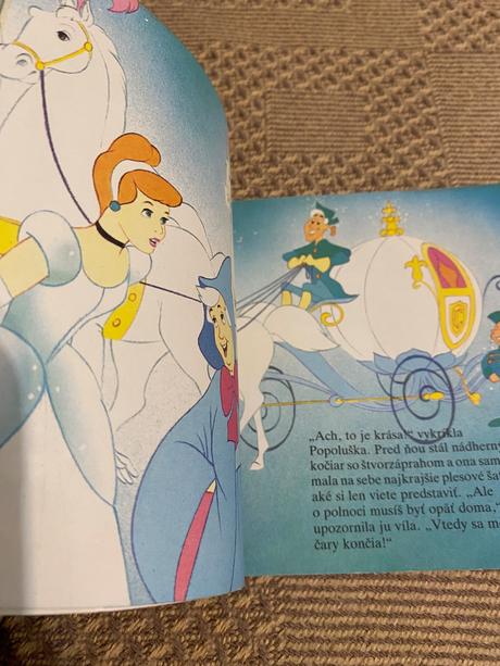 Stará retro mini knižka walt disney popoluška 1992, 