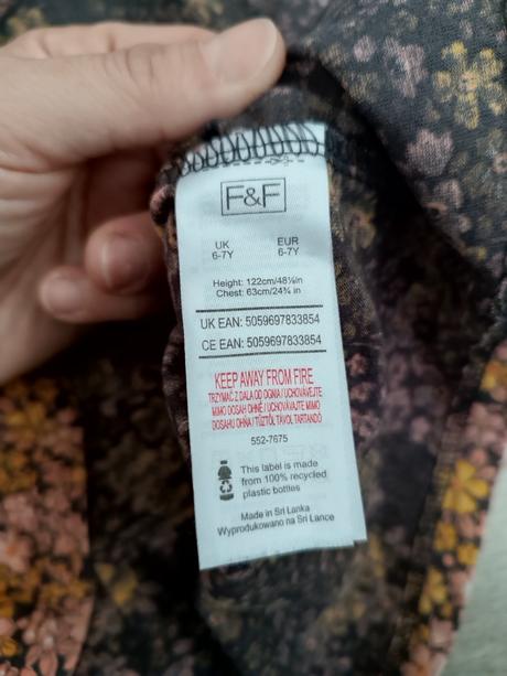 Šaty pre dievčatá s dlhým rukávom, f&f,122