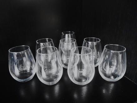 8x sklenený pohár,
