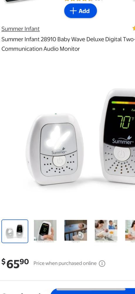 Digitálny audio monitor zn summer baby wave deluxe, 