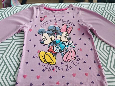 Fialové tričko mickey-minnie 92-110, disney,110