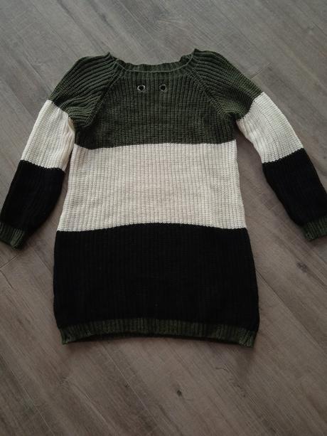 Teplý predĺžený sveter, s