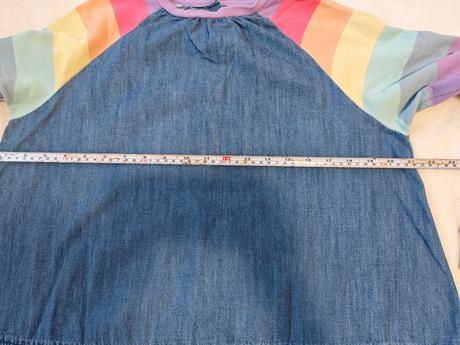 Siroke riflove saty s duhovymi rukavmi, next,158