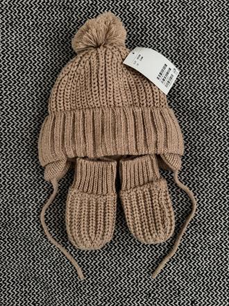 Čiapka+rukavice, h&m,68