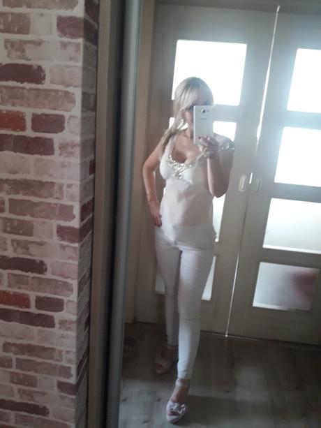 Krémová letná blúzka, veľkosť s, f&f,s