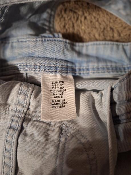 Džinsiva sukňa na traky, h&m,128