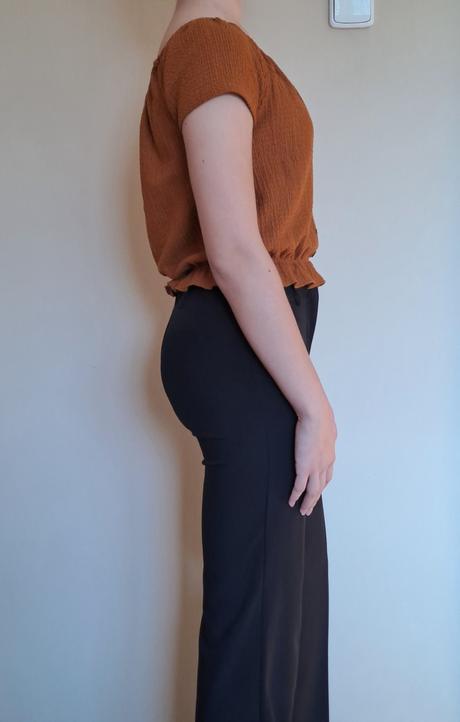 Top/blúzka s krátkym rukávom v boho štýle s voláno, amisu,xs