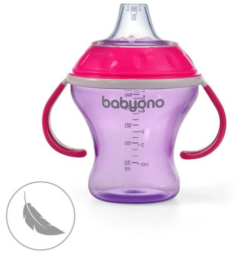 Babyono hrnček netečúci s mäkkým náustkom natural, babyono