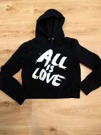 Mikina - crop top, h&m,158