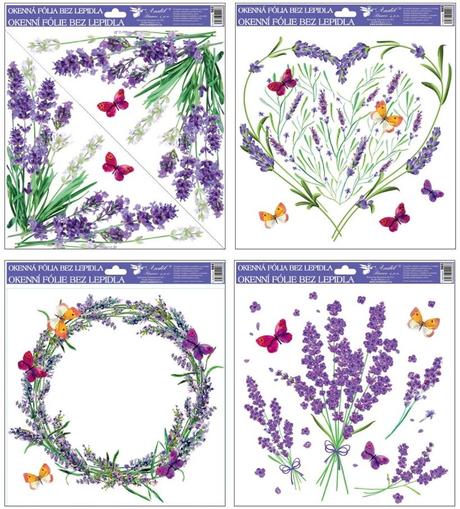 Okenná fólia levanduľa 30x30cm,