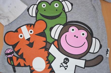 Tricko dlhy rukav so zvieratkami , h&m,86