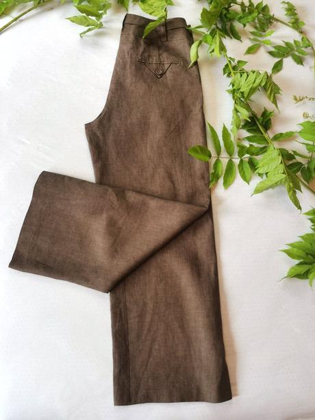 Ľanové nohavice, h&m,m