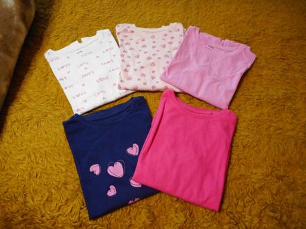 5x dievčenské trička s dl. rukávom 140cm, sinsay,140