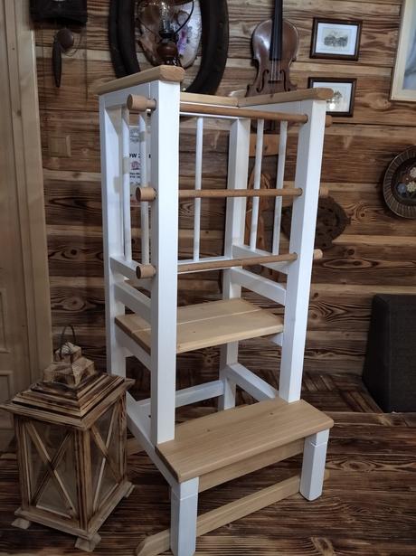 Učiaca veža polohovateľná - learning tower montess,