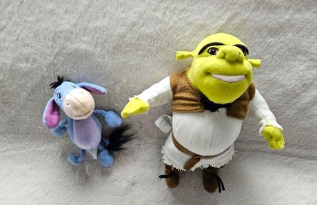 Plyšová hračka shrek a somárik,