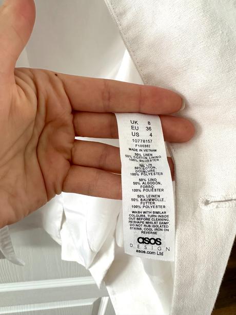 Biele ľanové sako, m