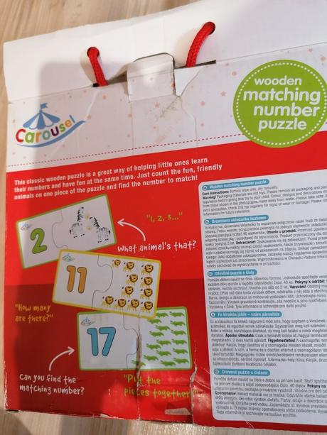 Drevene puzzle, pocitanie, 2+, 