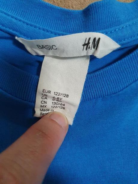 Tričko s krátkym rukávom č.122/128, h&m,122
