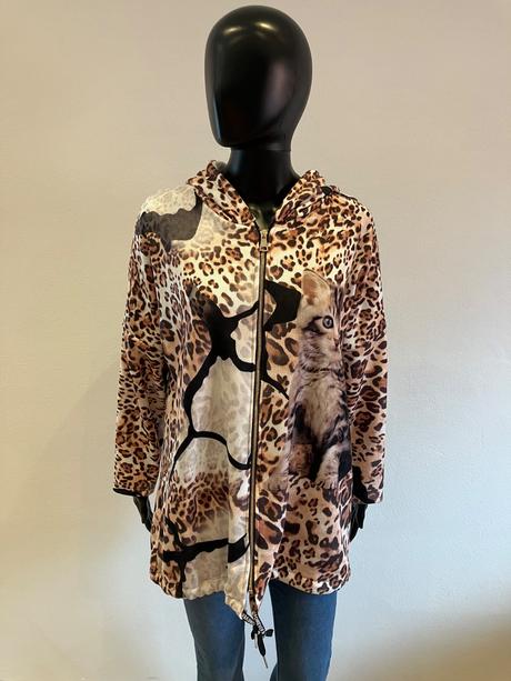Dámska vzorovaná mikina s kapucňou (uni), l / m / xl