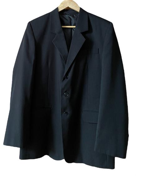 Čierne pánske sako s tenkým prúžkom l (52-54), l