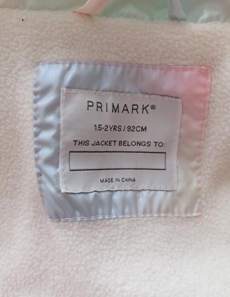 Dúhová bundička, primark,92