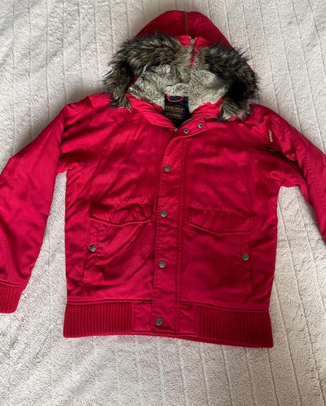 Krasna cervena bunda woolrich v.s, s