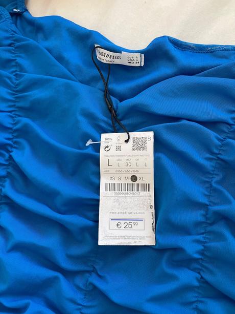 Modre šaty, stradivarius,l