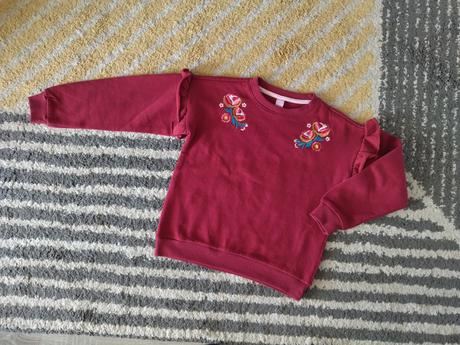 Zateplená mikinka s kvetinkami, dopodopo,128