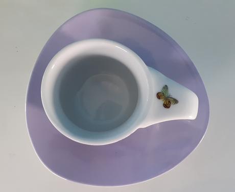 Porcelánová šálka na espresso - krokus fialová, 