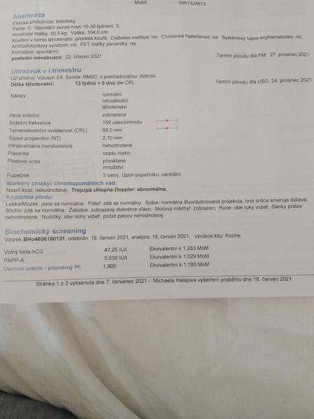 Sú moje výsledky z prvotrimestrálneho skríningu zlé?