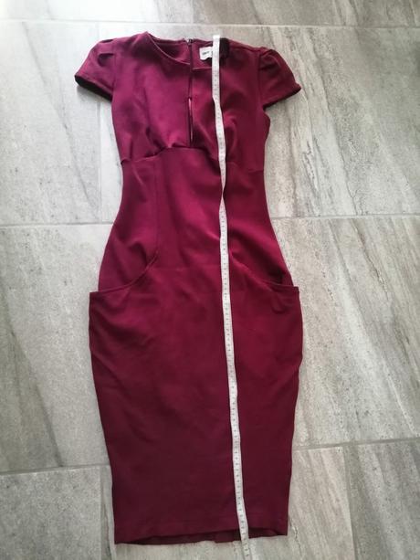 Bordové šaty asos, v36, 36