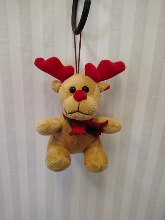 Vianočný plyšový sobík s pútkom, cepewa, 18 cm,