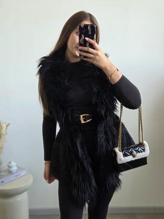 Kožušinová vesta versace x h&m, versace,34