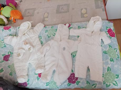 3ks overaly kombinézy na zimu pre bábätko, 68