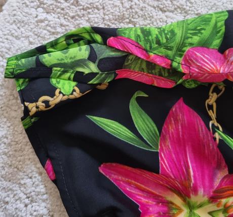 Kvetinová luxusná tunika slávnostná m/l, l