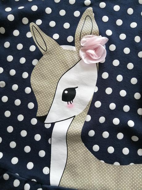 Tričko so srnkou a 3d ružičkou, 116