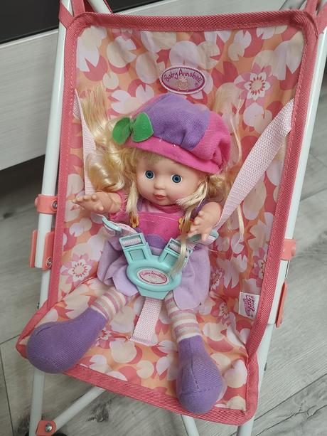 Skladací kočík pre bábiky baby anabel + bábika, 