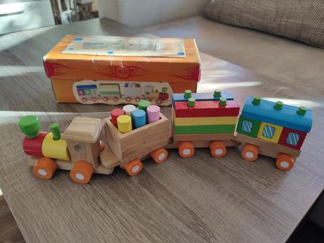 Vláčik drevený skladací, 