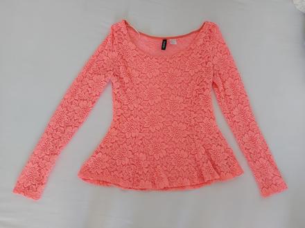 Elegantný čipkovaný top, h&m,s