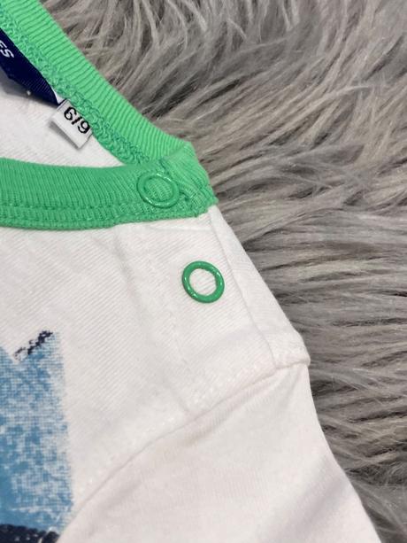 Chlapčenské vzorované tričko biele (6-9 mes.), original marines,68 / 74