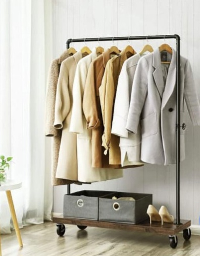 Vasagle pojízdný věšák na oblečení romax.., 