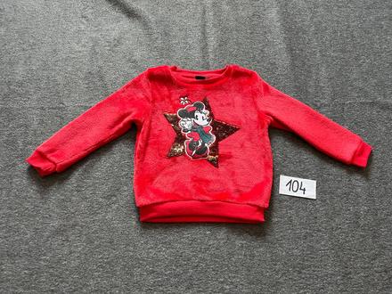 Mikina minnie huňatá, disney,104