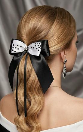 Trojvrstvová mašľa s trblietavými kamienkami, 