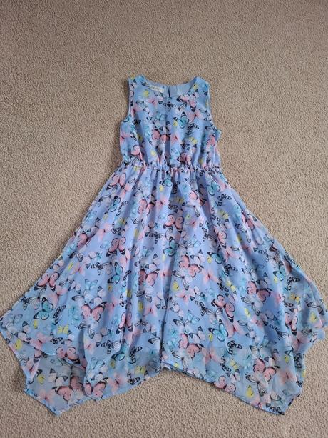 Letné šaty motýliky, h&m,140