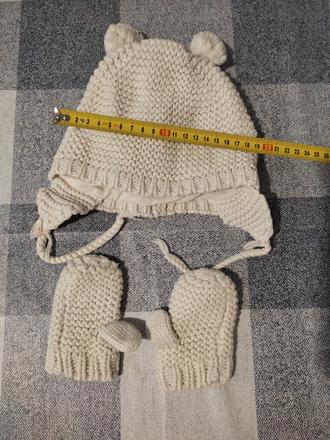 2x rukavice + ciapka set, 74