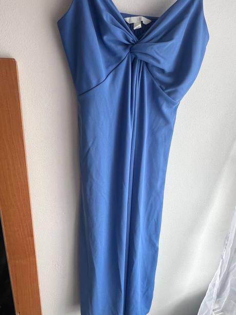 Midi modré šaty, h&m,xs