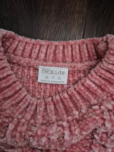 Teply pleteny pulover, f&f,128