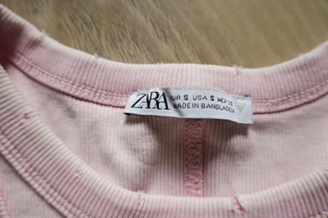 Vrúbkované tričko zara, zara,s